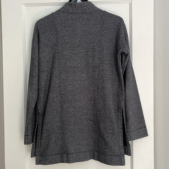 LOLE oversized Grey fleece open cardigan sweater with pockets. Size XS - Picture 9 of 12